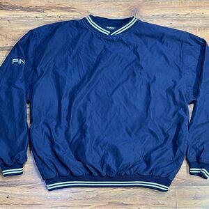 Vintage Ping Windbreaker Womens M Pullover Blue White